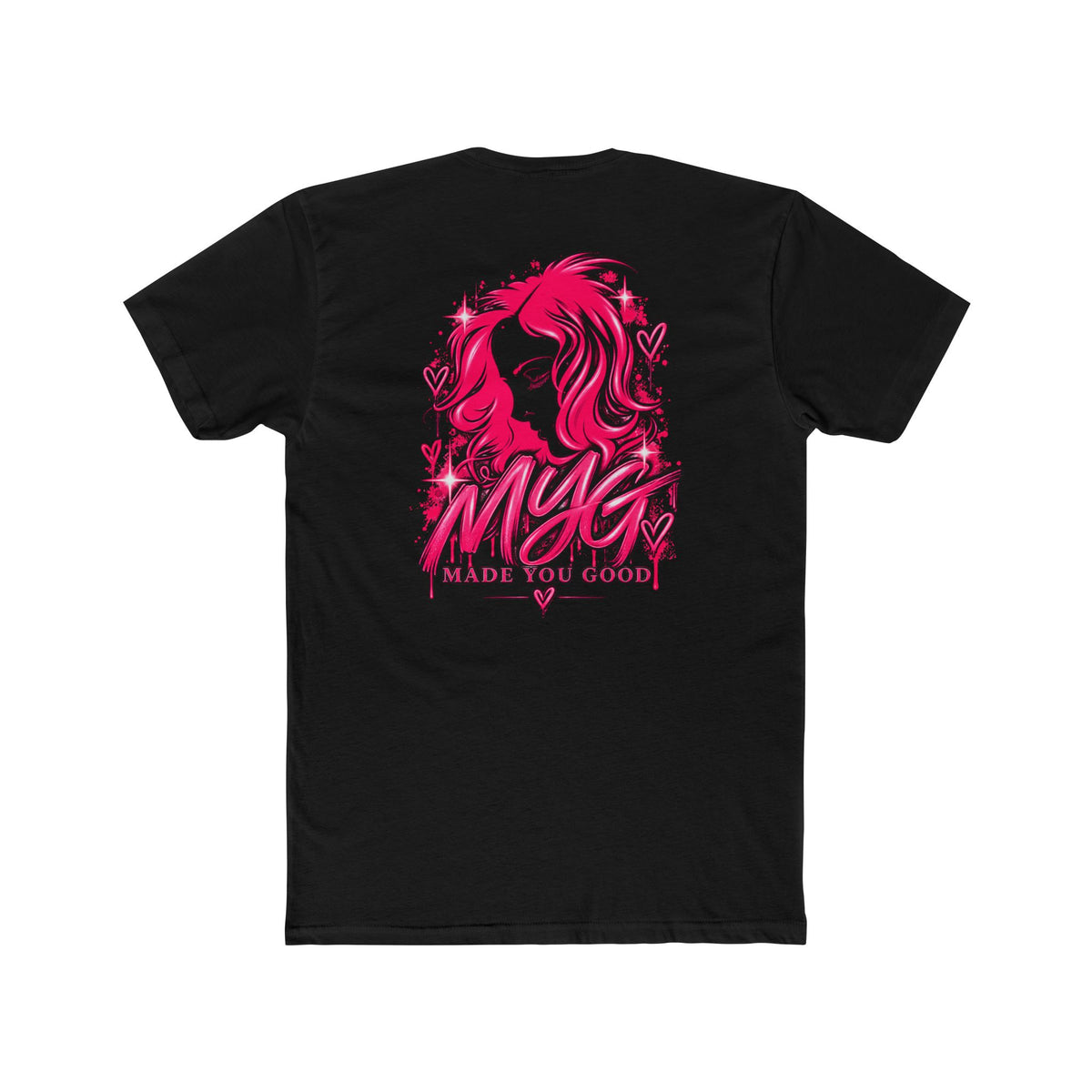 I Made You Good Graphic Tee — Pink Anime Girl Illustration