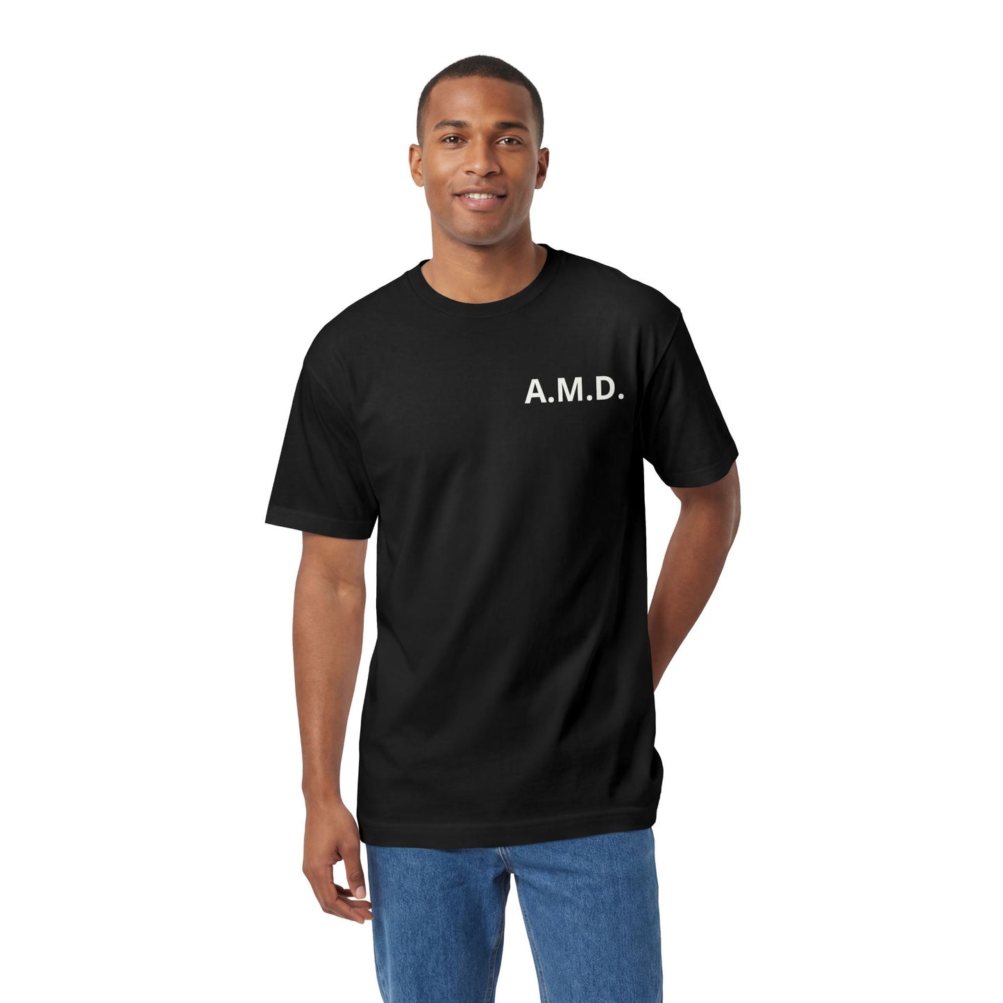 A.M.D. Mobile Mechanics Tee — 'We Come To You' Black Crewneck