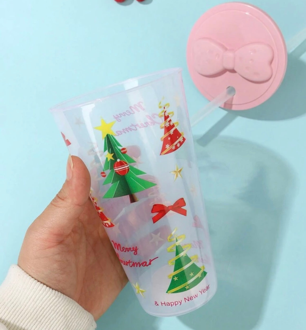 Holiday Cup with Lid & Straw