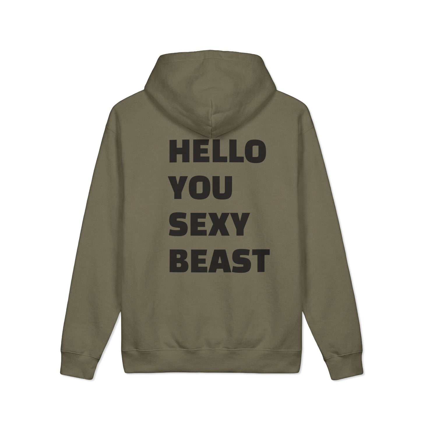 Hoodie — "Hello You Sexy Beast" Graphic Pullover