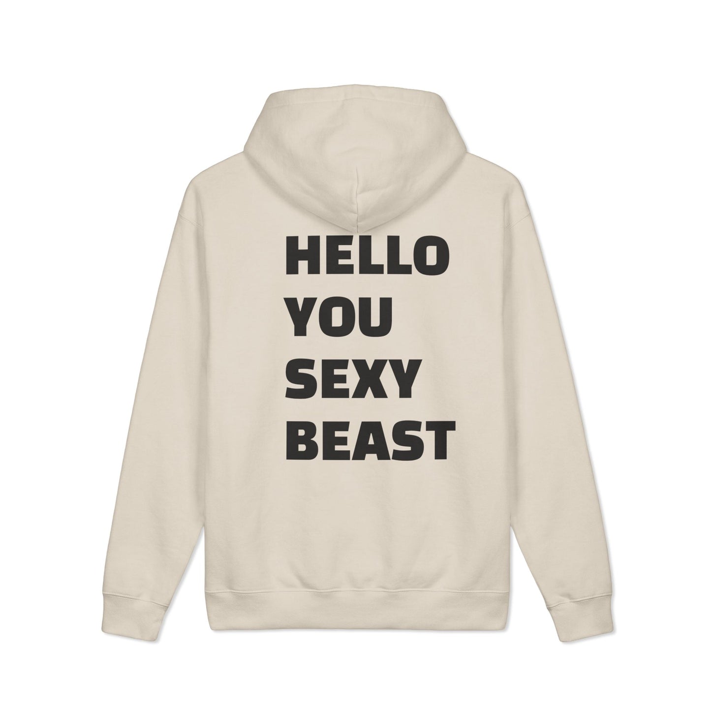 Hoodie — "Hello You Sexy Beast" Graphic Pullover