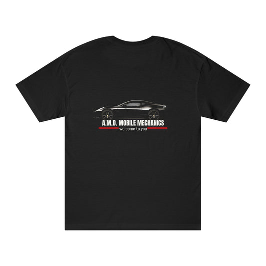 A.M.D. Mobile Mechanics Tee — 'We Come To You' Black Crewneck