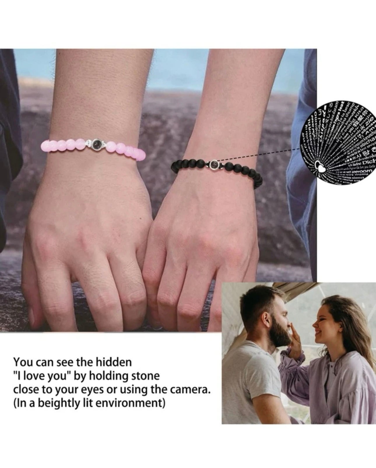 I Love You 100 languages Couples Bracelet