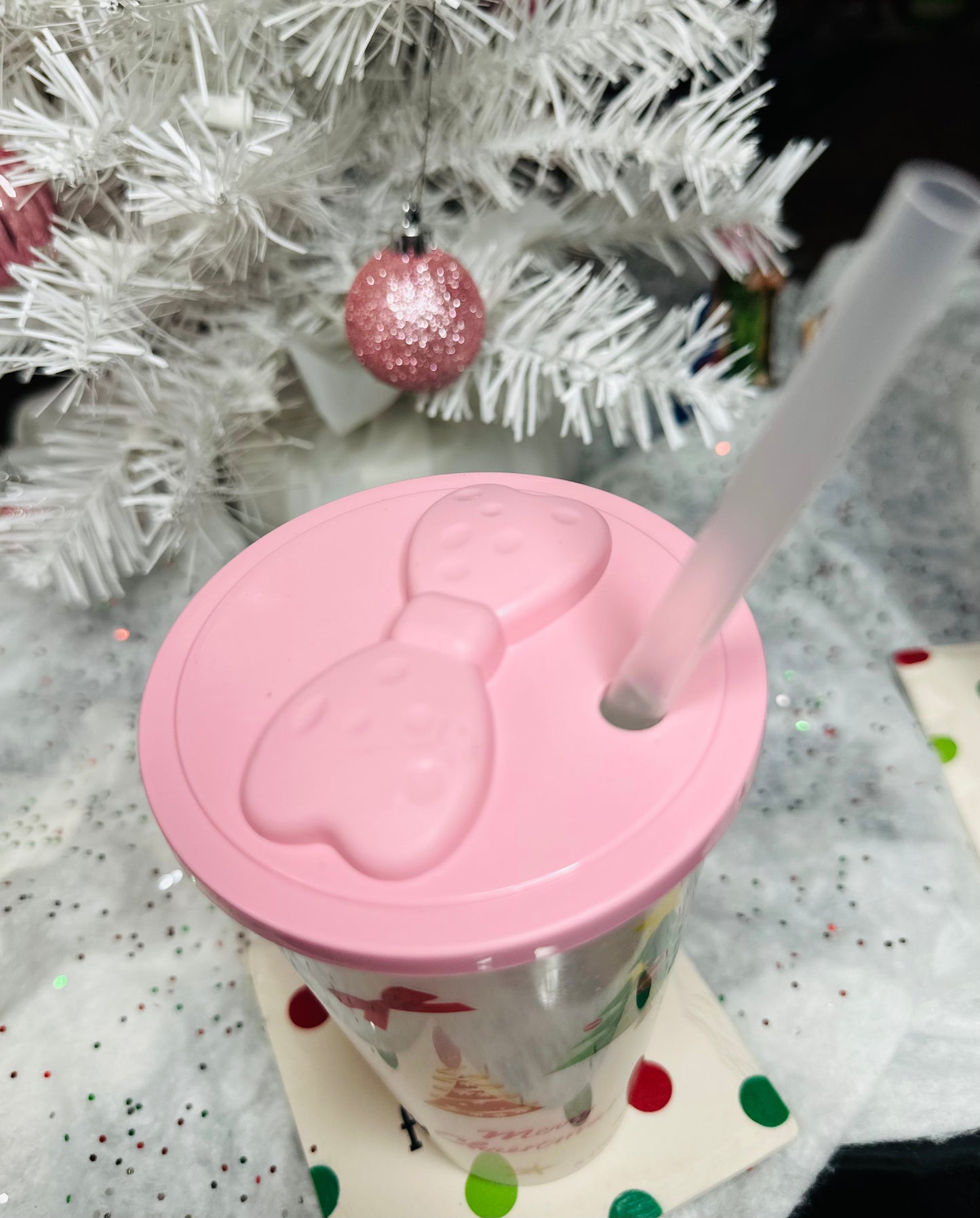 Holiday Cup with Lid & Straw