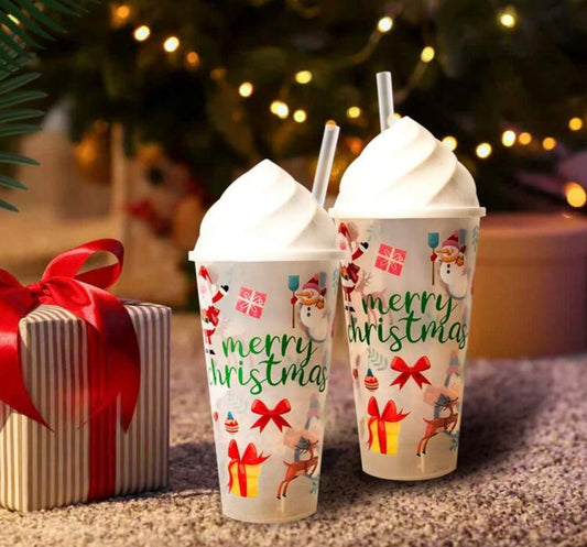 Holiday Cup with Lid & Straw