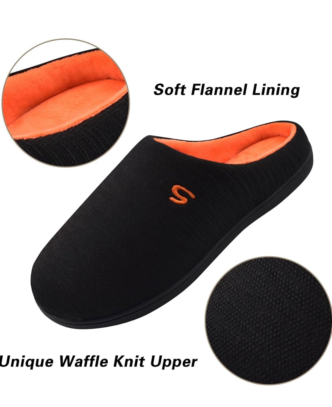 Golonbes Mens Memory Foam Slippers